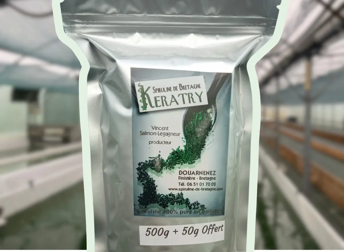 500g + 50g Offert •Paillettes de Spiruline•